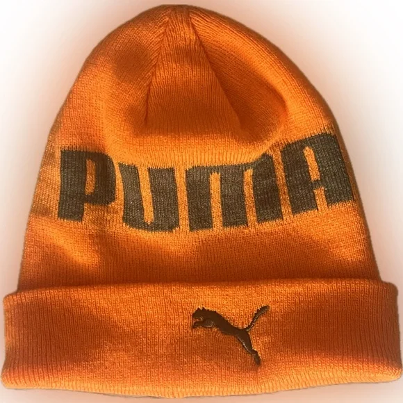 Orange Puma Beanies PUMA Ess No Logo Cuffless Beanie Jr (PUM025697